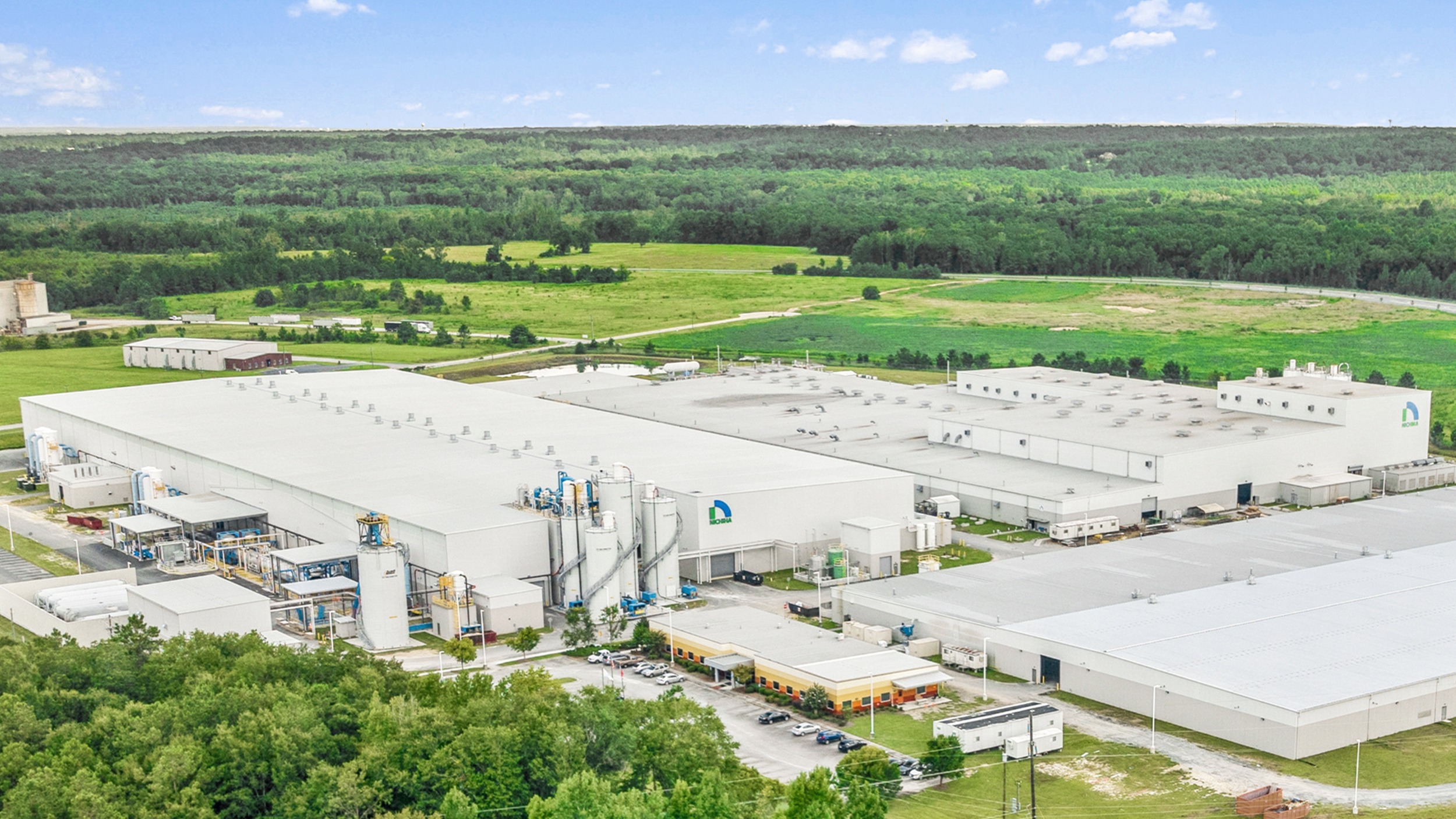 BABA drone view of nichiha warehouse