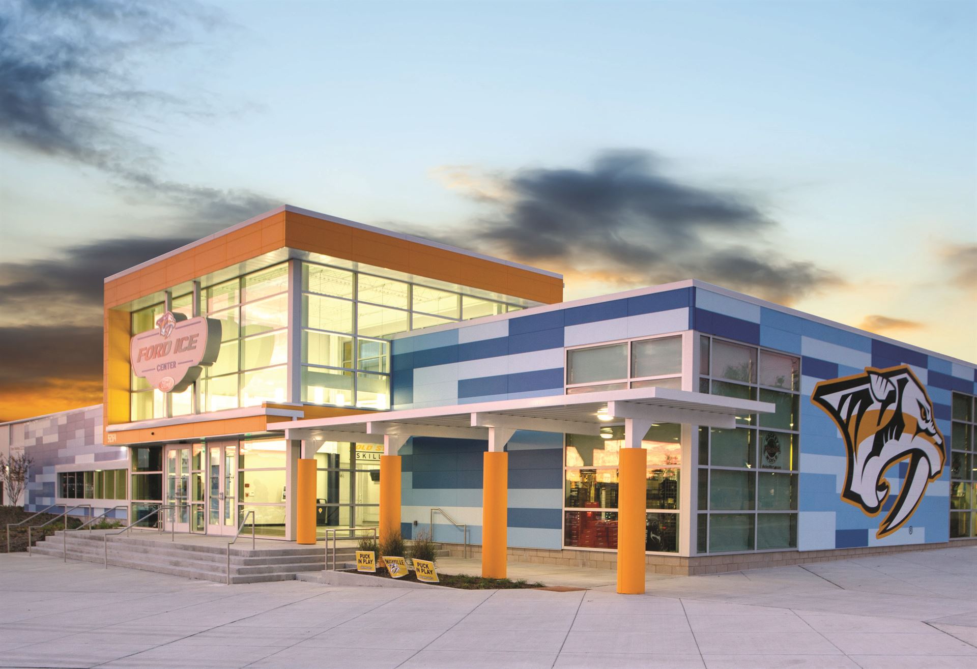 Ford Ice Center with blue Illumination panels
