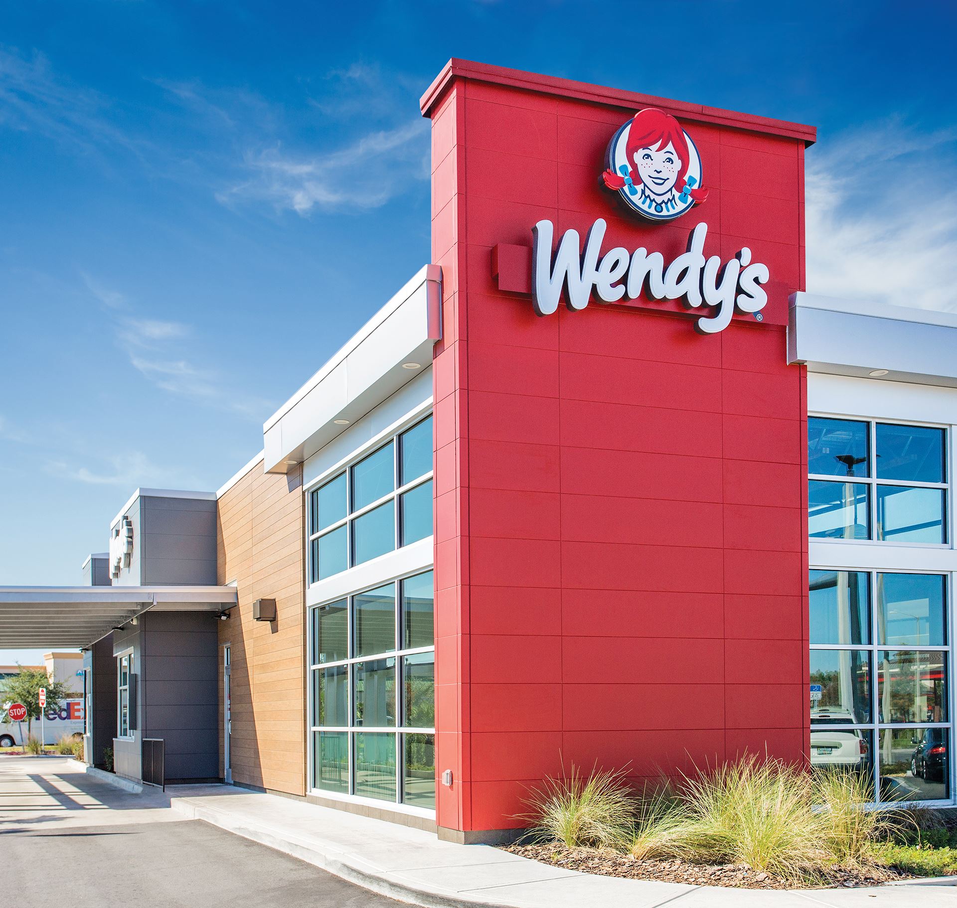 Wendy's red tower featuring Illumination panels